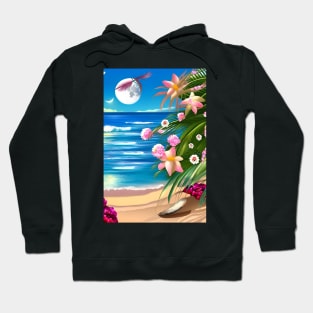 Sea, sand, flowers - romantic seaside II Hoodie